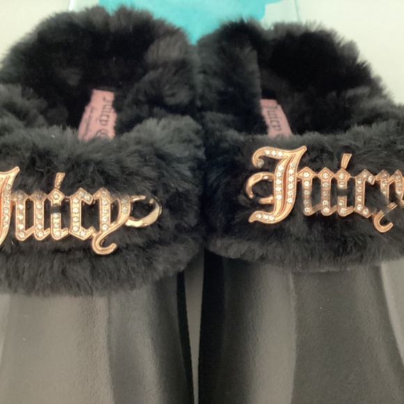 REDUCED Juicy Couture Women's Mule Clogs w/Luxurious Fur/Stylish Jewel Embellish - Picture 8 of 8